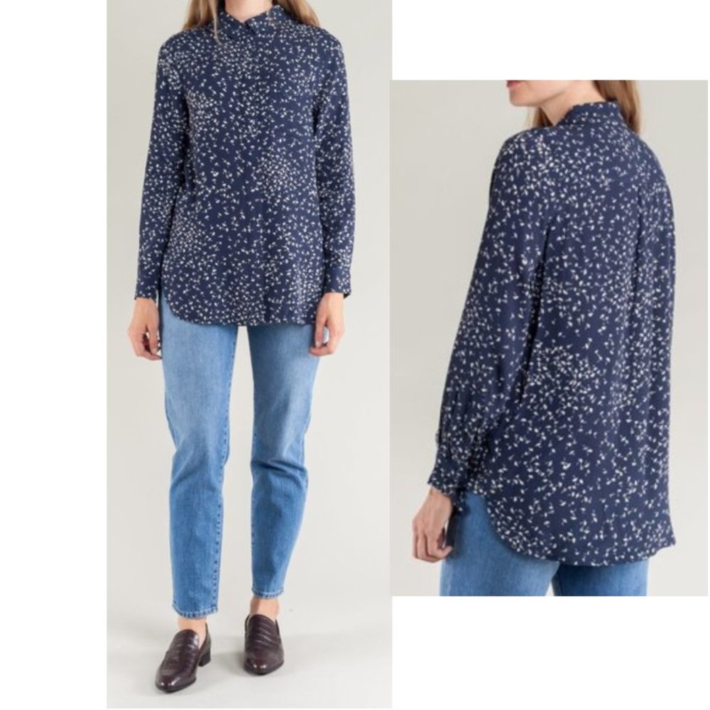 Ganni Barra Crepe Top Size 4 NWT
